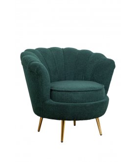 Низкое кресло Pearl Green Boucle