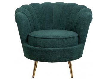 Низкое кресло Pearl Green Boucle