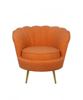 Низкое кресло Pearl Orange Boucle