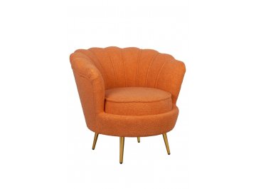 Низкое кресло Pearl Orange Boucle