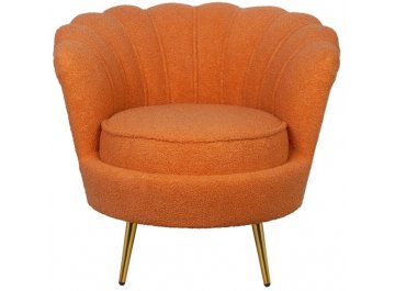 Низкое кресло Pearl Orange Boucle