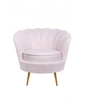 Низкое кресло Pearl Pink Boucle
