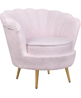 Низкое кресло Pearl Pink Boucle