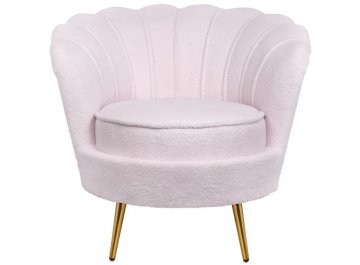 Низкое кресло Pearl Pink Boucle