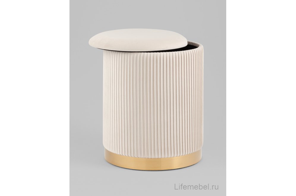 Пуф Аннис , велюр бежевый