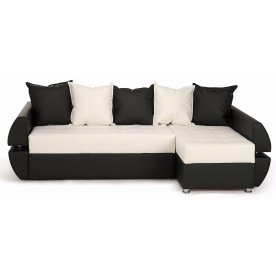 Диван угловой Атлант У/Т экокожа вайт / блек