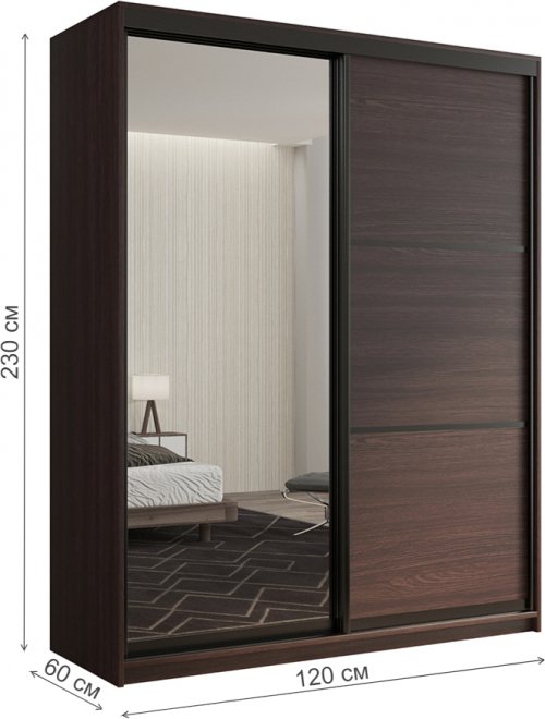 Шкаф-купе Кааппи 2 120х60 венге