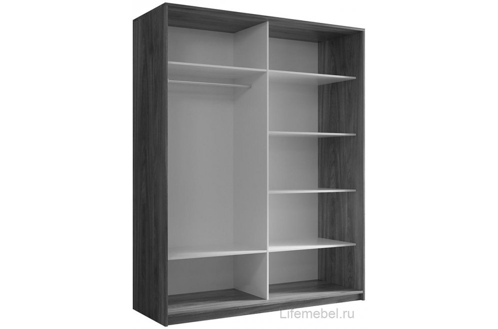 Шкаф-купе Кааппи 4 140х60 белый бриллиант