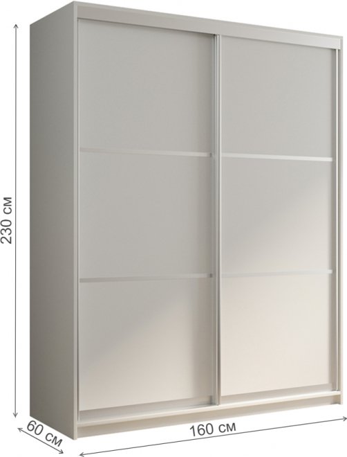 Шкаф-купе Кааппи 4 160х60 белый бриллиант