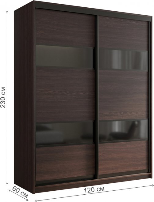 Шкаф-купе Кааппи 7 120х60 венге
