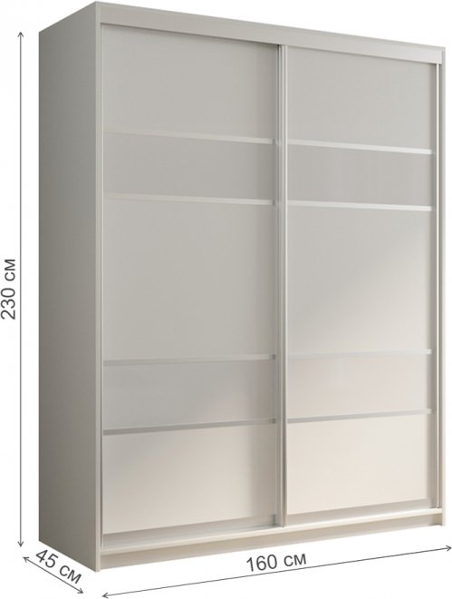 Шкаф-купе Кааппи 8 160х45 белый бриллиант