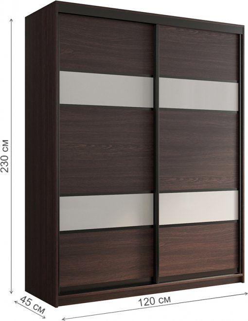Шкаф-купе Кааппи 8 120х45 венге