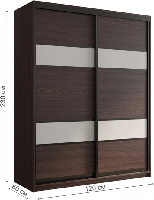Шкаф-купе Кааппи 8 120х60 венге