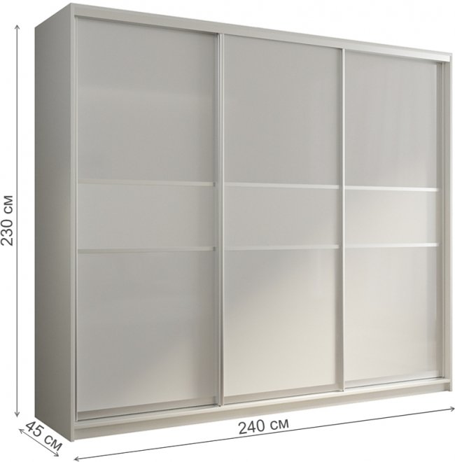 Шкаф-купе Кааппи 11 240х45 белый бриллиант
