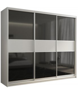 Шкаф-купе Кааппи 9 белый бриллиант / черный