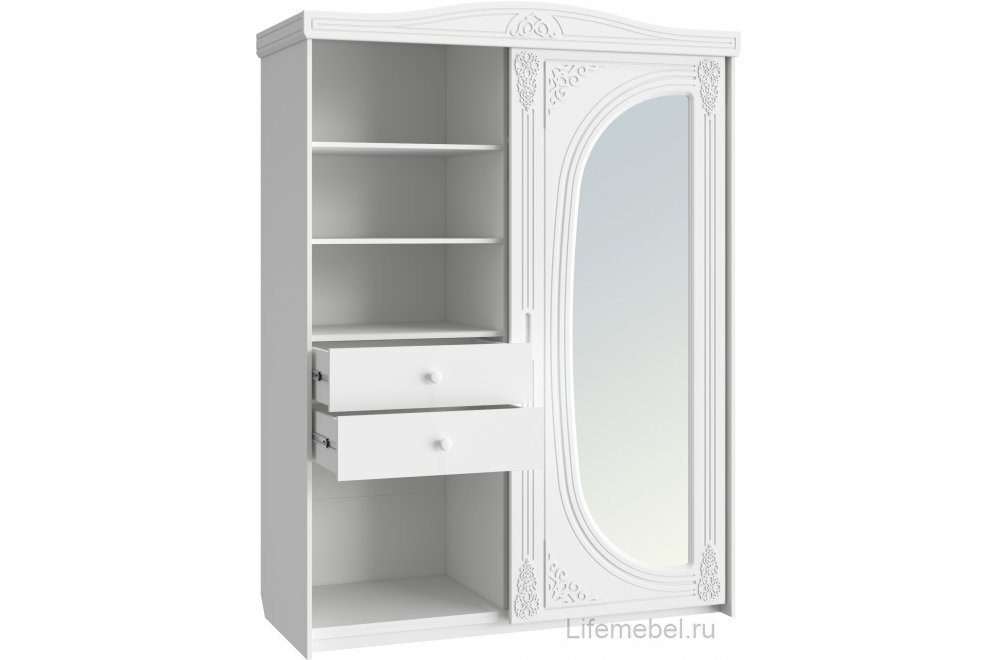 Шкаф-купе Ассоль АС-16 белое дерево