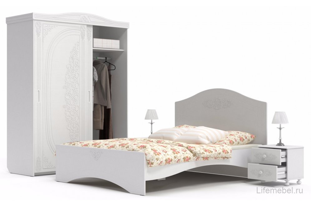 Шкаф-купе Ассоль АС-20 белое дерево