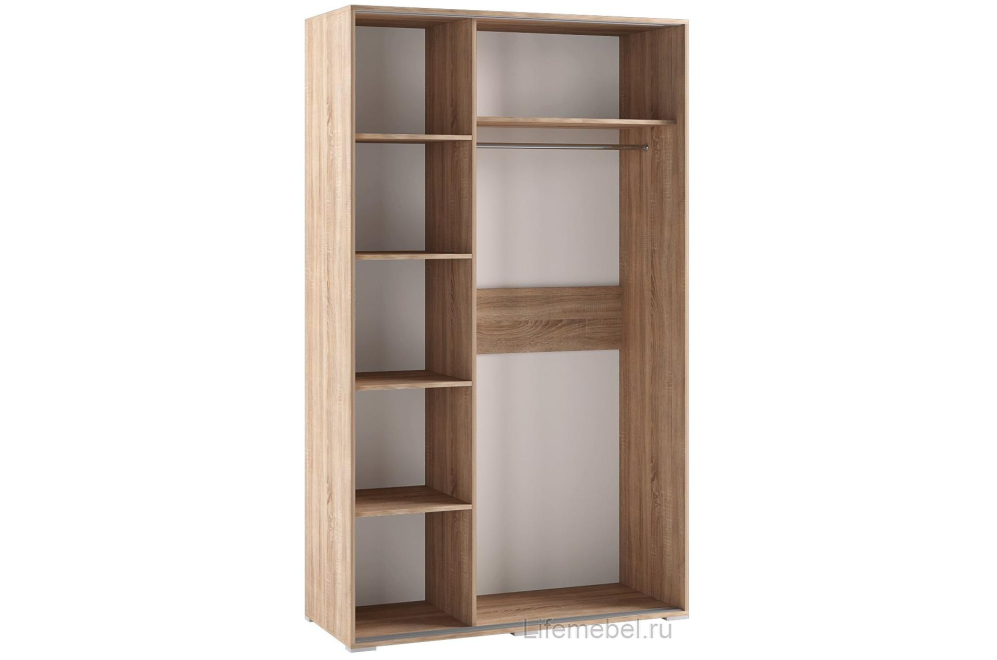 Шкаф-купе Бланка дуб сонома / белый с фотопечатью