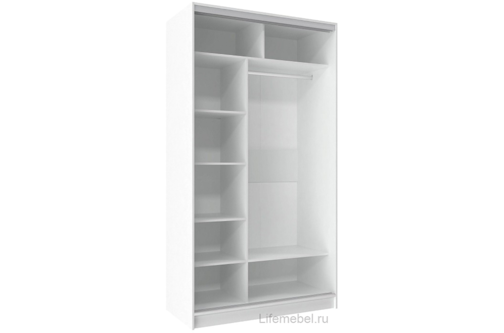 Шкаф-купе Домашний 1200 лдсп / лдсп белый