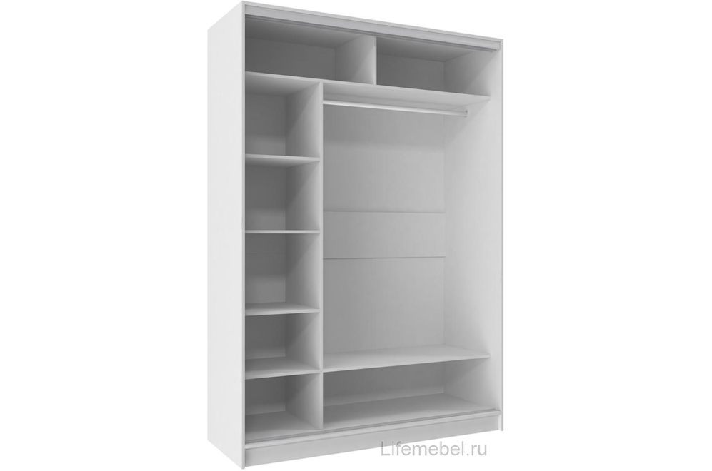 Шкаф-купе Домашний 1600 лдсп / лдсп белый