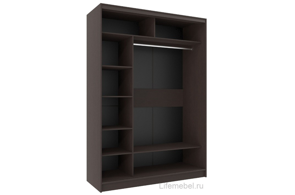 Шкаф-купе Домашний 1600 зеркало / лдсп венге