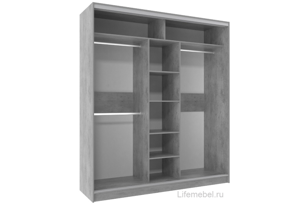 Шкаф-купе Домашний 2000 лдсп / лдсп atelier светлый