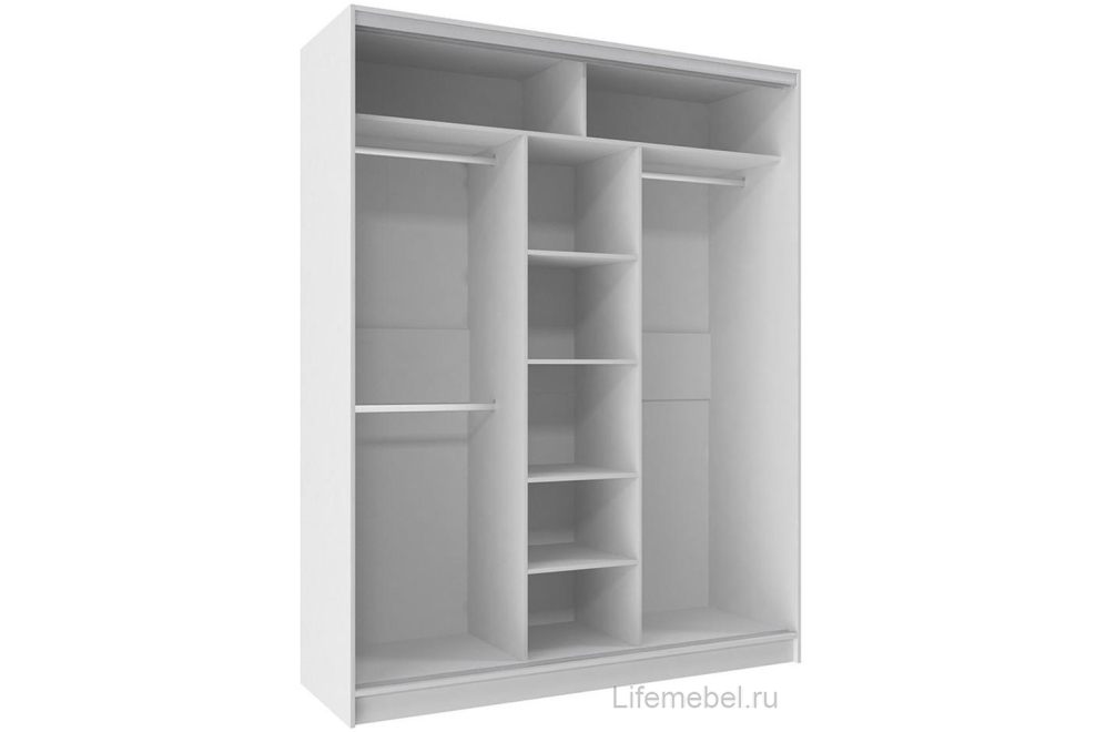 Шкаф-купе Домашний 2000 лдсп / лдсп белый