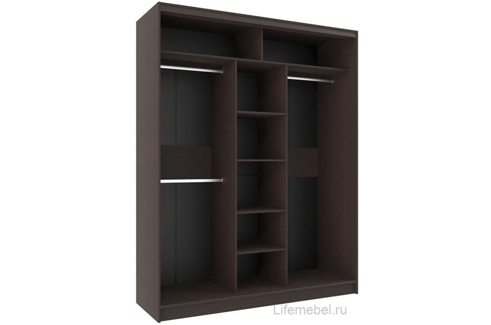 Шкаф-купе Домашний 2000 зеркало / лдсп венге