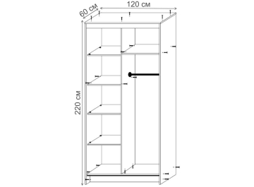 Шкаф-купе Дуэт-2