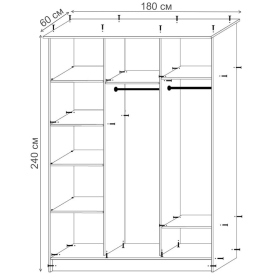 Шкаф-купе Дуэт-3