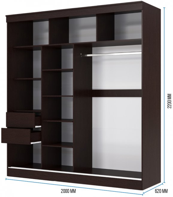 Шкаф-купе Ева 2 м венге