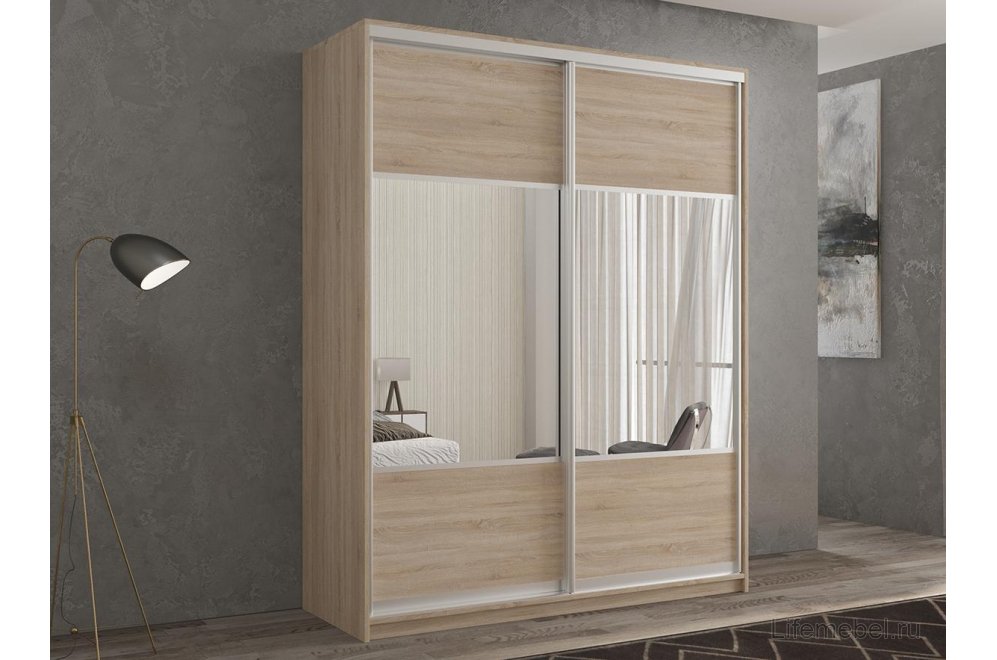 Шкаф-купе Кааппи 6 120х60 дуб сонома светлый