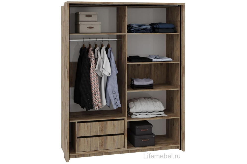 Шкаф-купе Кения 5001.М1 + 5013.М1 + 5003.М1 гамбия / угольный камень
