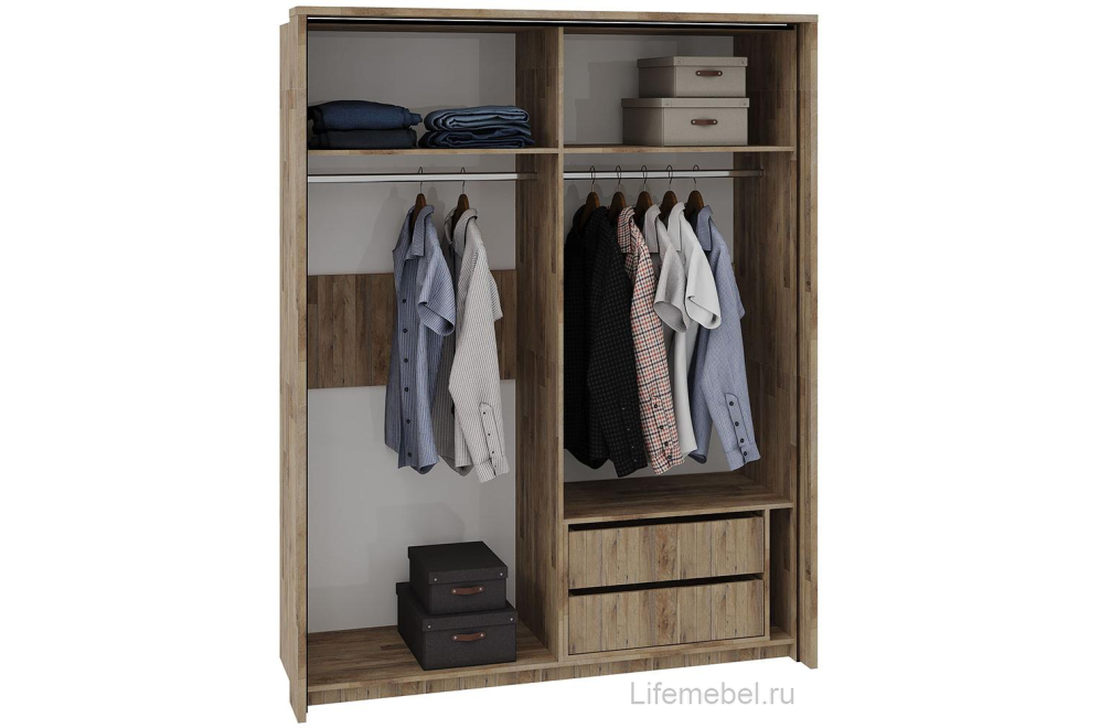 Шкаф-купе Кения 5001.М1 + 5013.М1 гамбия / угольный камень