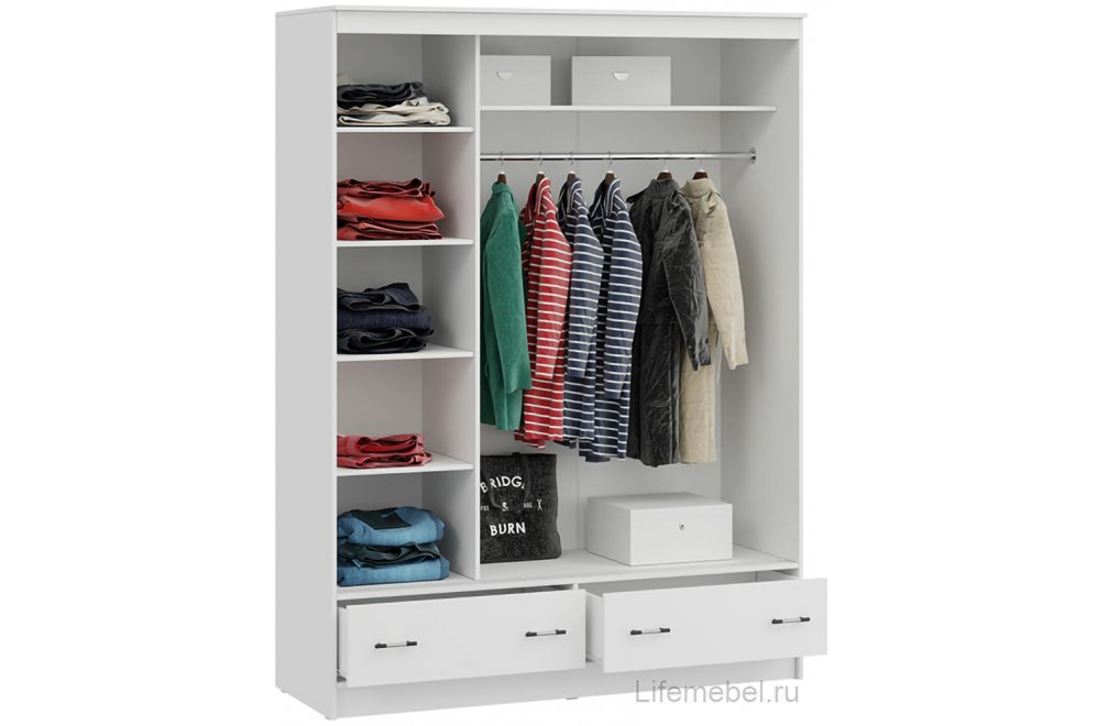 Шкаф-купе Квинт 02-45.015 белый