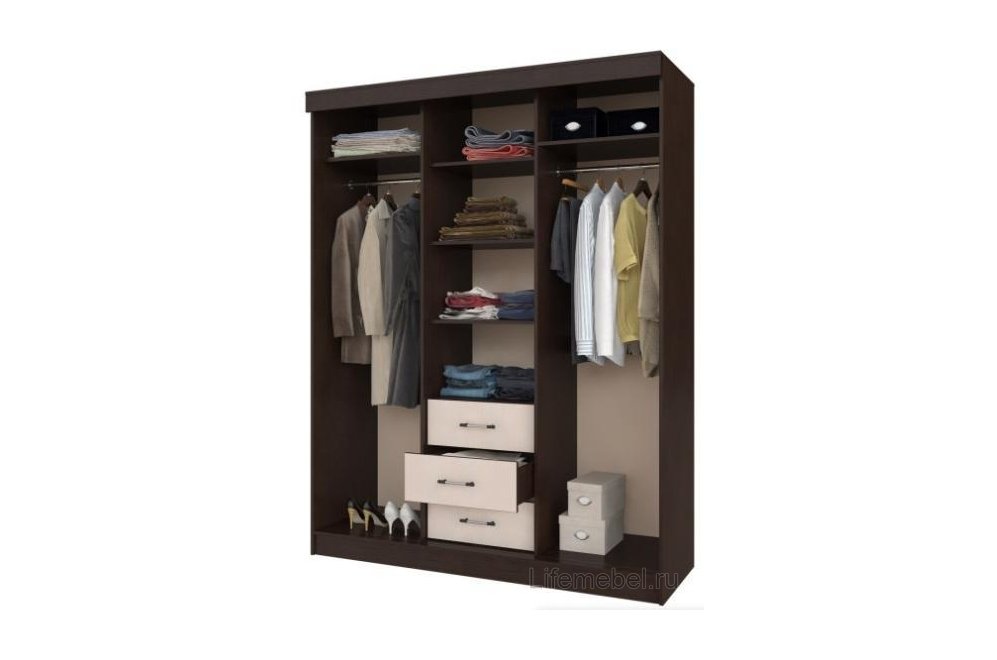 Шкаф-купе Маэстро-3 венге / лоредо
