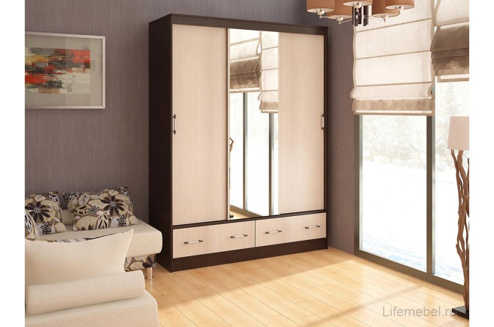 Шкаф-купе Модерн-2 1,35 м венге / лоредо