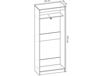 Шкаф-купе Риф 2 ШК.017.800-24 вариант 5