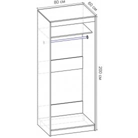 Шкаф-купе Риф 2 ШК.018.800-01