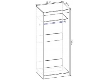 Шкаф-купе Риф 2 ШК.018.800-31 вариант 6