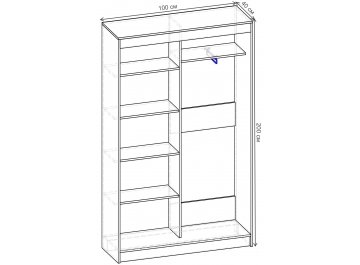Шкаф-купе Риф 2 ШК.020.1000-31 вариант 6