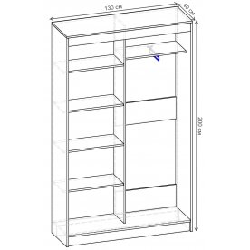 Шкаф-купе Риф 2 ШК.020.1300-31 вариант 6