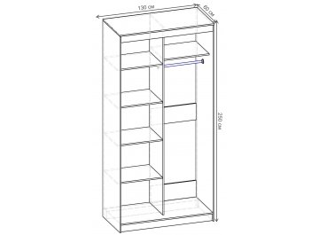 Шкаф-купе Риф 2 ШК.023.1300-31 вариант 6