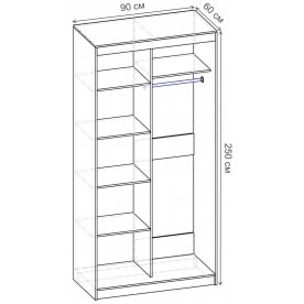 Шкаф-купе Риф 2 ШК.023.900-01