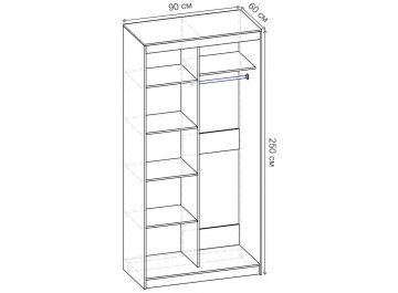 Шкаф-купе Риф 2 ШК.023.900-01