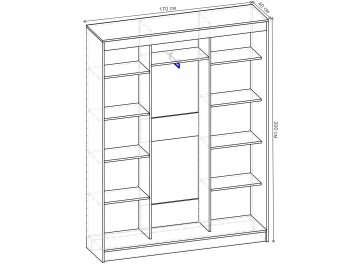 Шкаф-купе Риф 3 ШК.024.1700-01/21 вариант 2