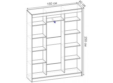 Шкаф-купе Риф 3 ШК.025.1500-01