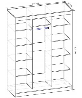 Шкаф-купе Риф 3 ШК.026.2100-01