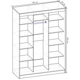 Шкаф-купе Риф 3 ШК.027.1800-01