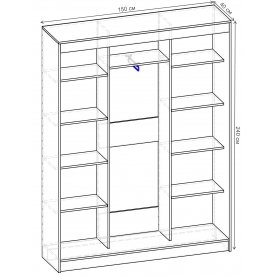 Шкаф-купе Риф 3 ШК.028.1500-01/21 вариант 2